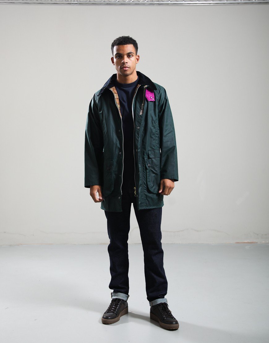 Paul Smith Loves Barbour Gamefair Wax Jacket Bottle Green