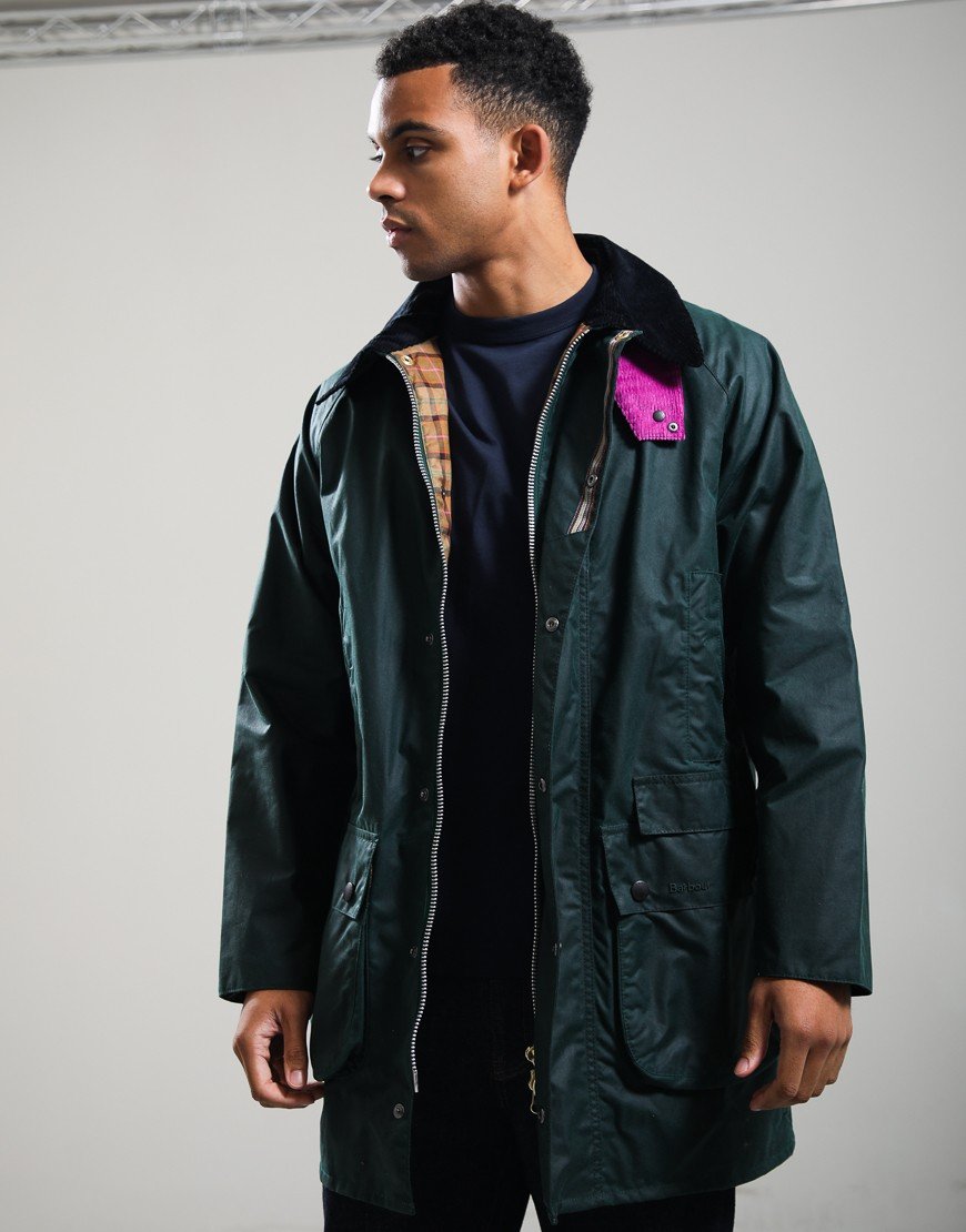 Paul Smith Loves Barbour Gamefair Wax Jacket Bottle Green