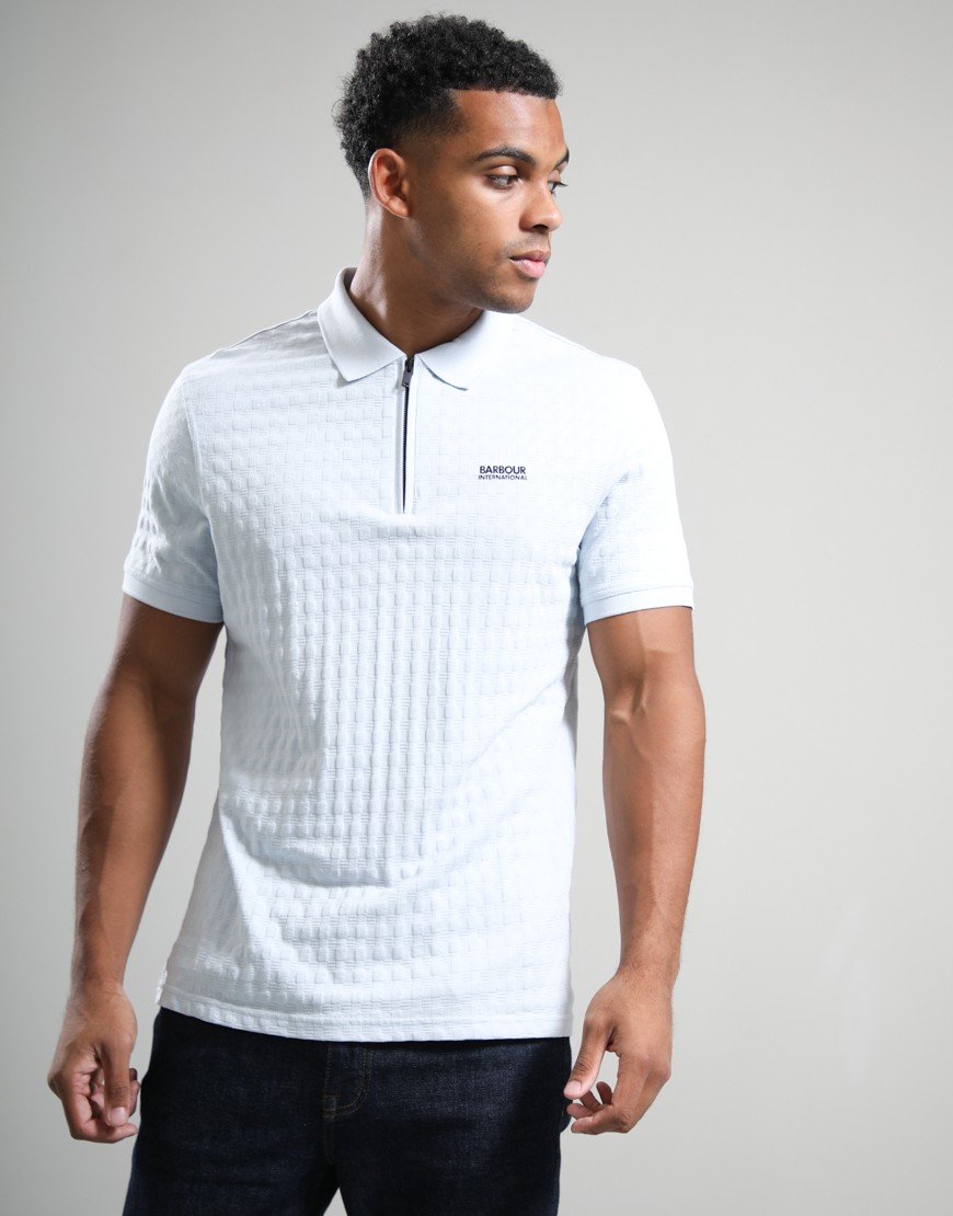 Barbour International Langston Polo Shirt Skywriting