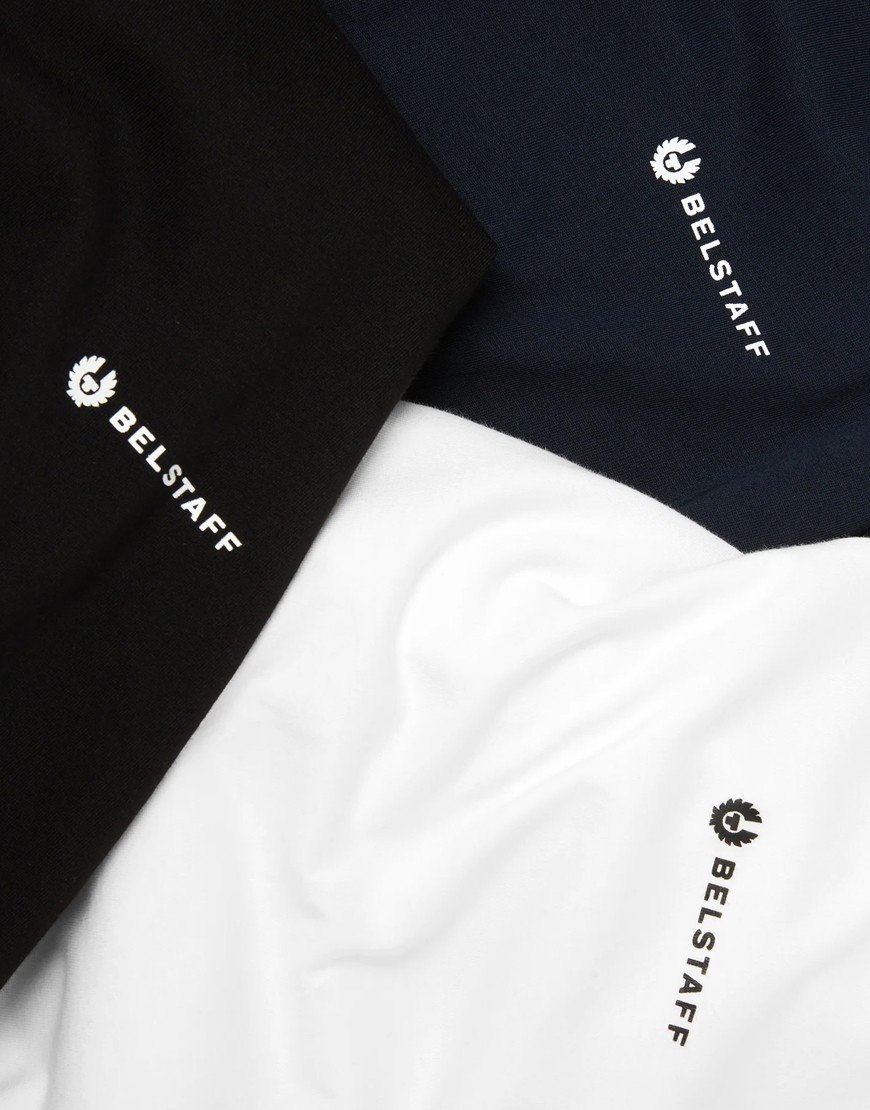 Belstaff 3 Pack T-Shirt Black/Dark Ink/White