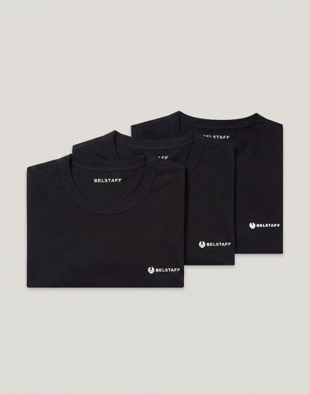 Belstaff 3 Pack T-Shirts Black