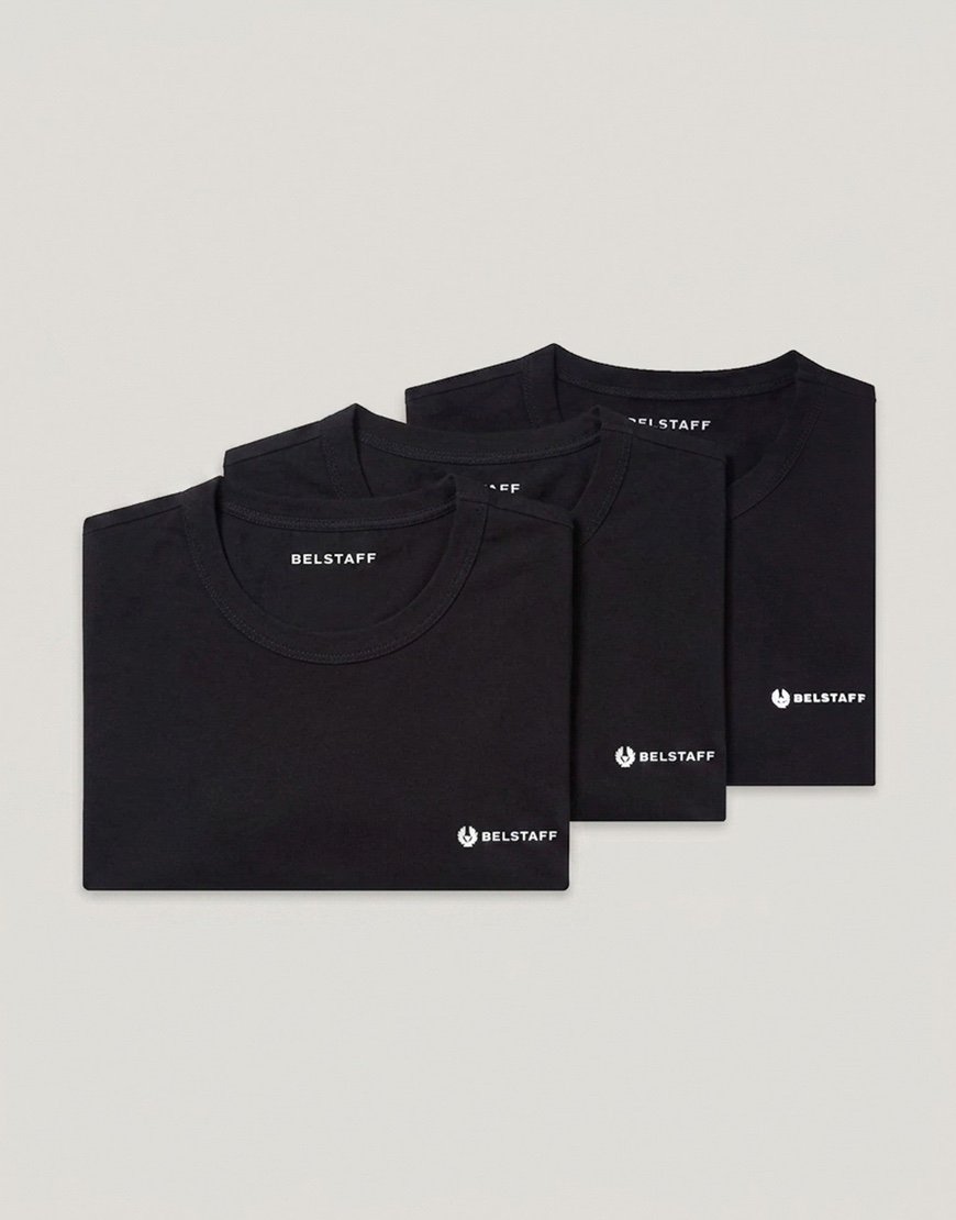 Belstaff 3 Pack T-Shirts Black