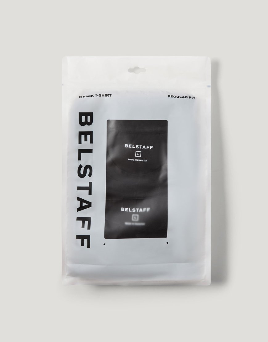 Belstaff 3 Pack T-Shirts Black