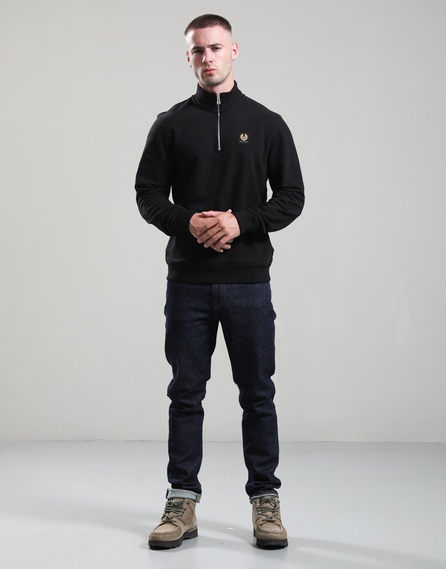 Belstaff Quarter Zip Sweatshirt Black
