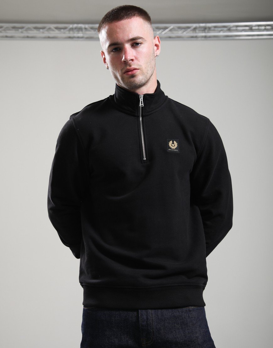 Belstaff Quarter Zip Sweatshirt Black
