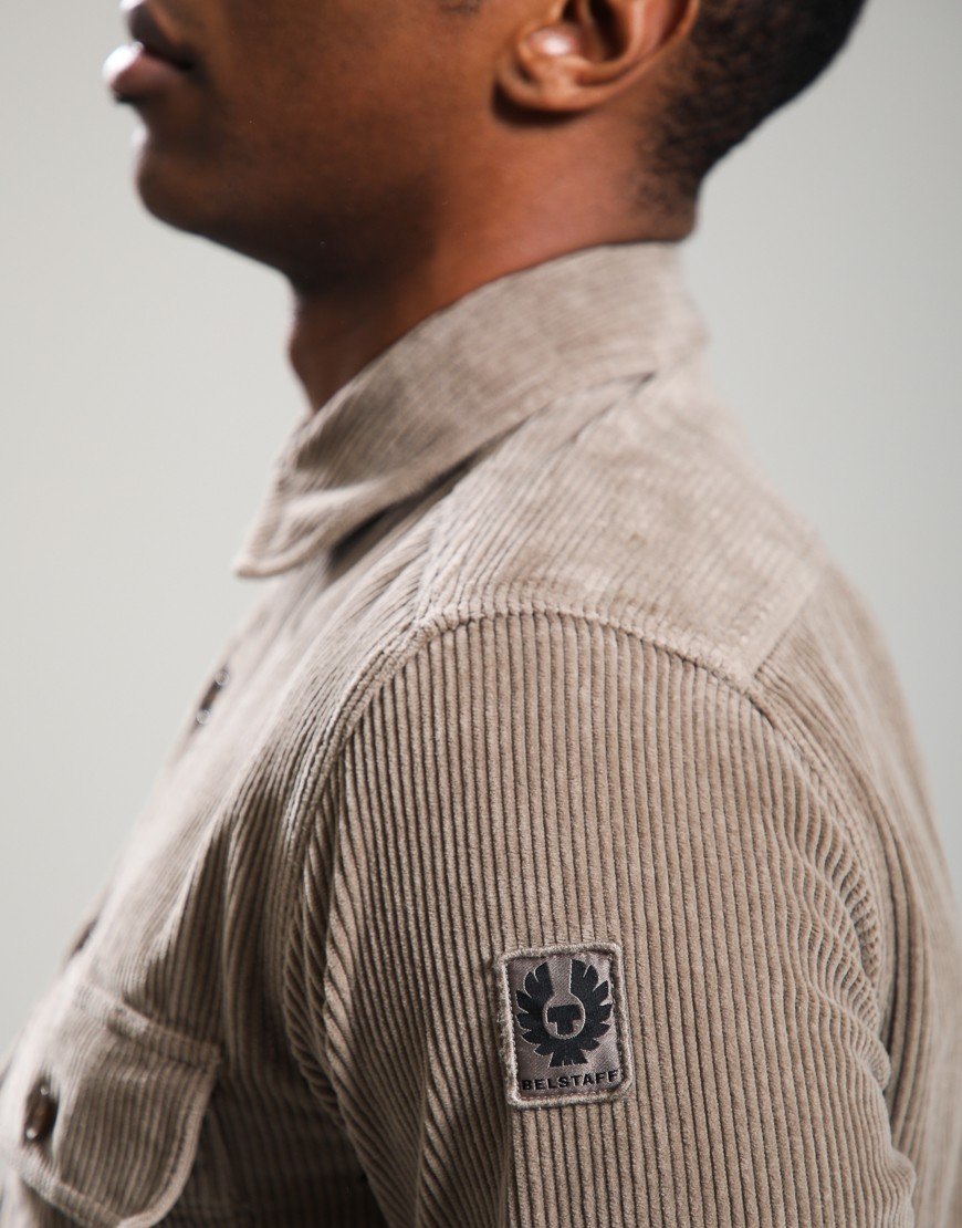 Belstaff Ravine Cotton Corduroy Shirt Dusty Taupe