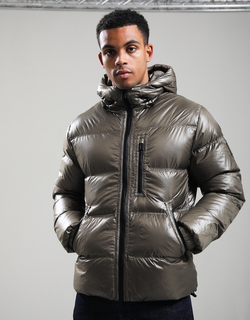 Belstaff Atlas Down Filled Ripstop Jacket Khaki Green