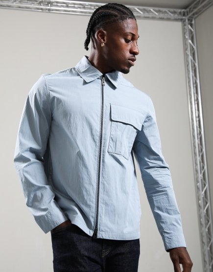 Belstaff Cargo Overshirt Mist Blue