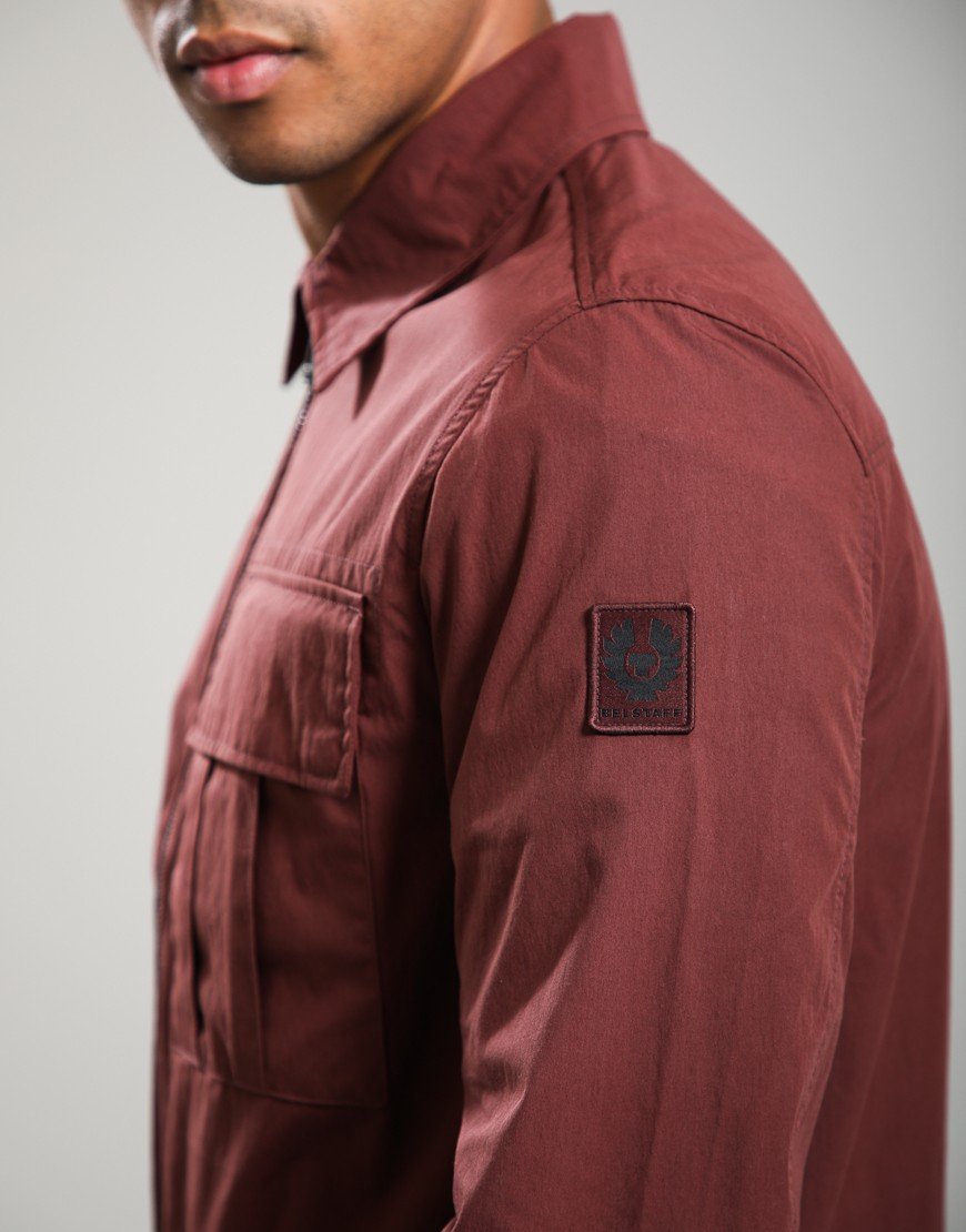 Belstaff Cargo Overshirt Oxblood