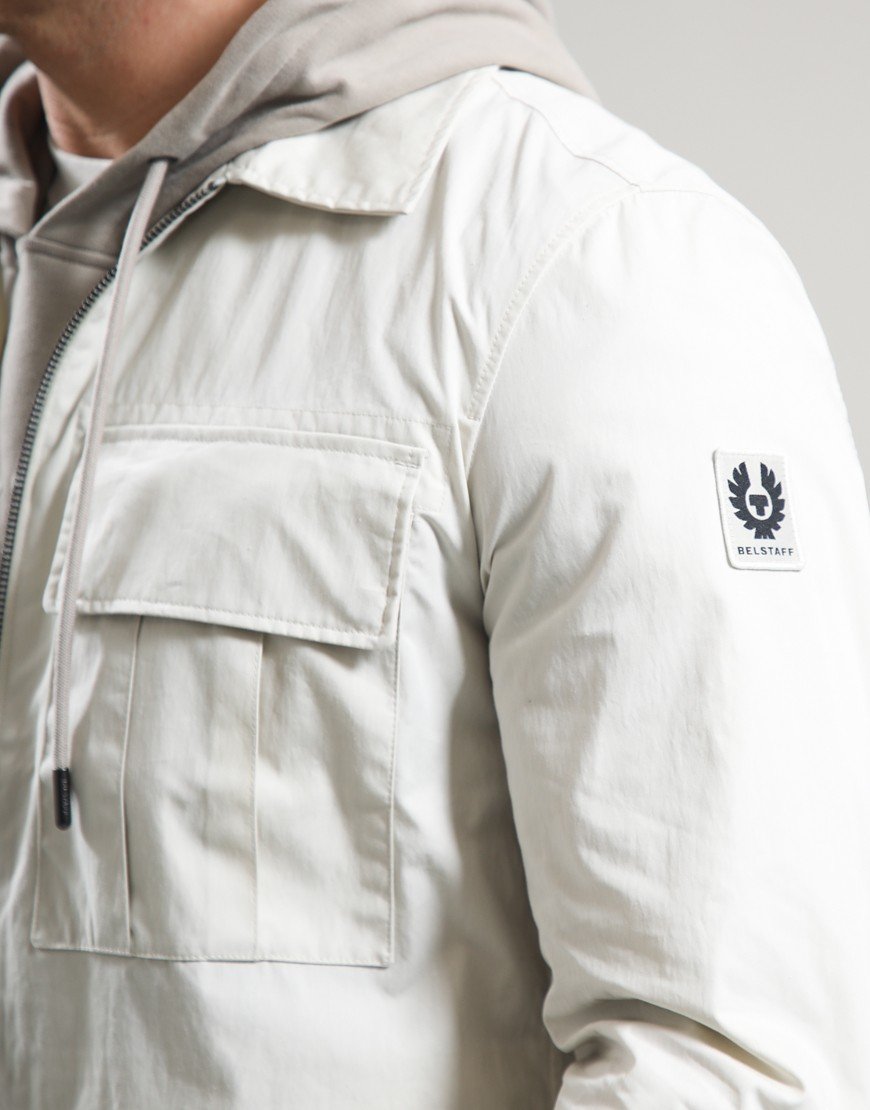 Belstaff Cargo Overshirt Silver Birch