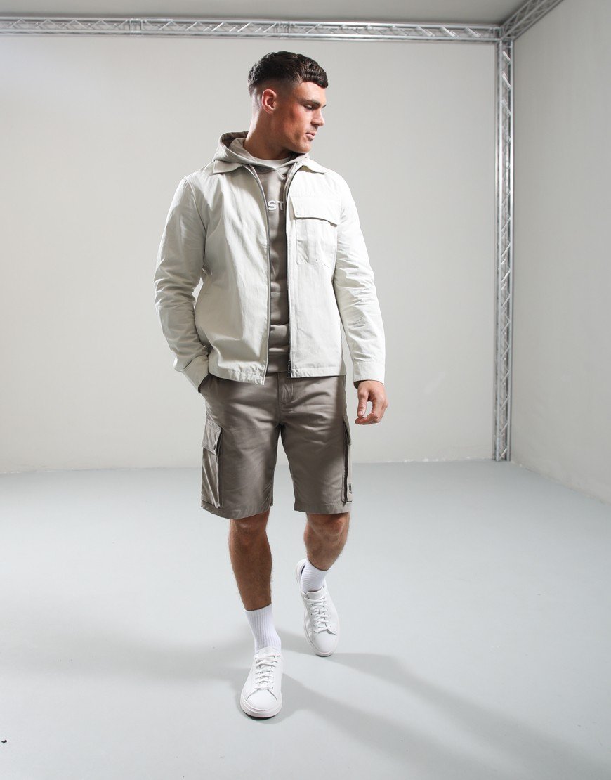 Belstaff Cargo Overshirt Silver Birch