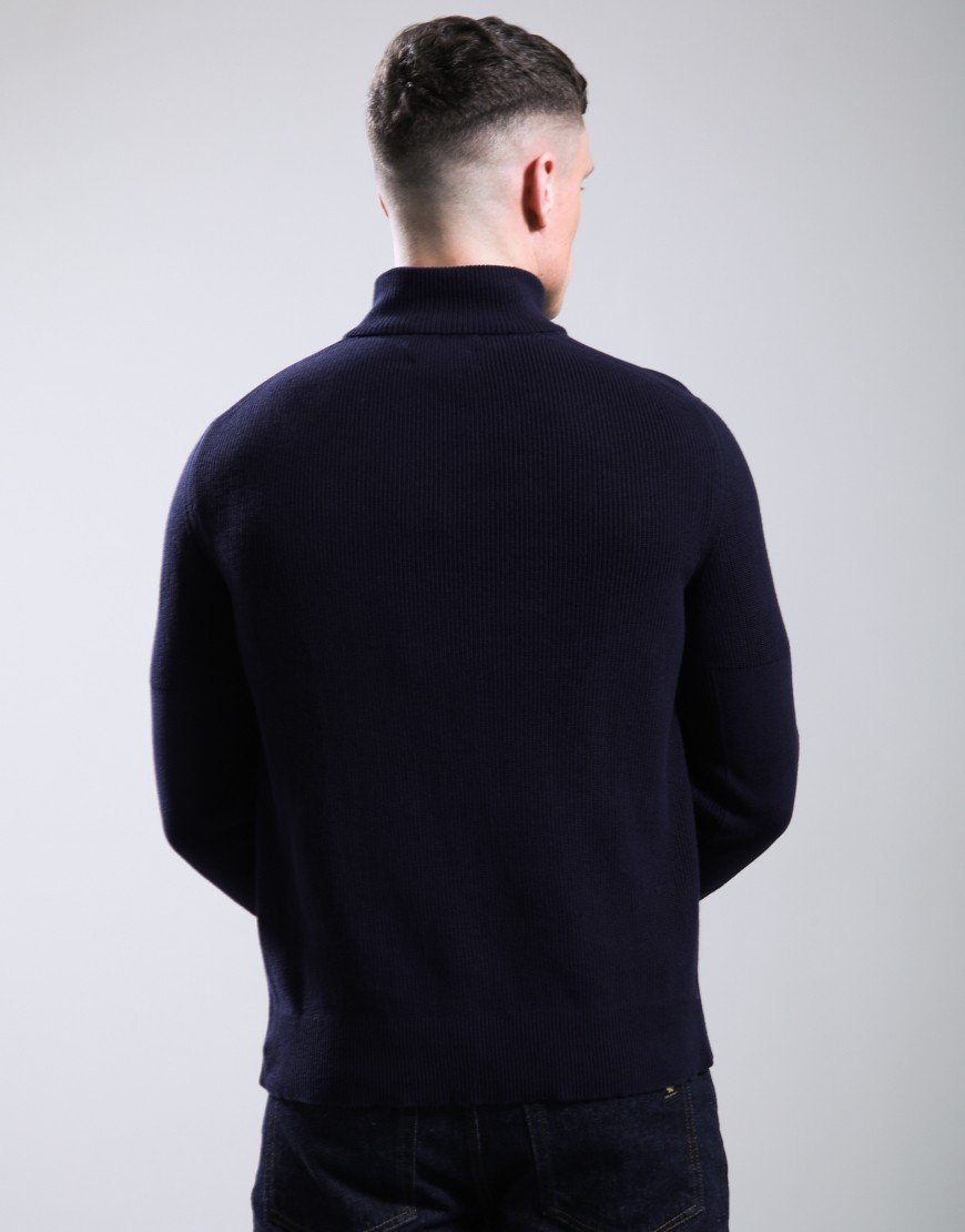 Belstaff Commander Quarter Zip Jumper Dark Ink