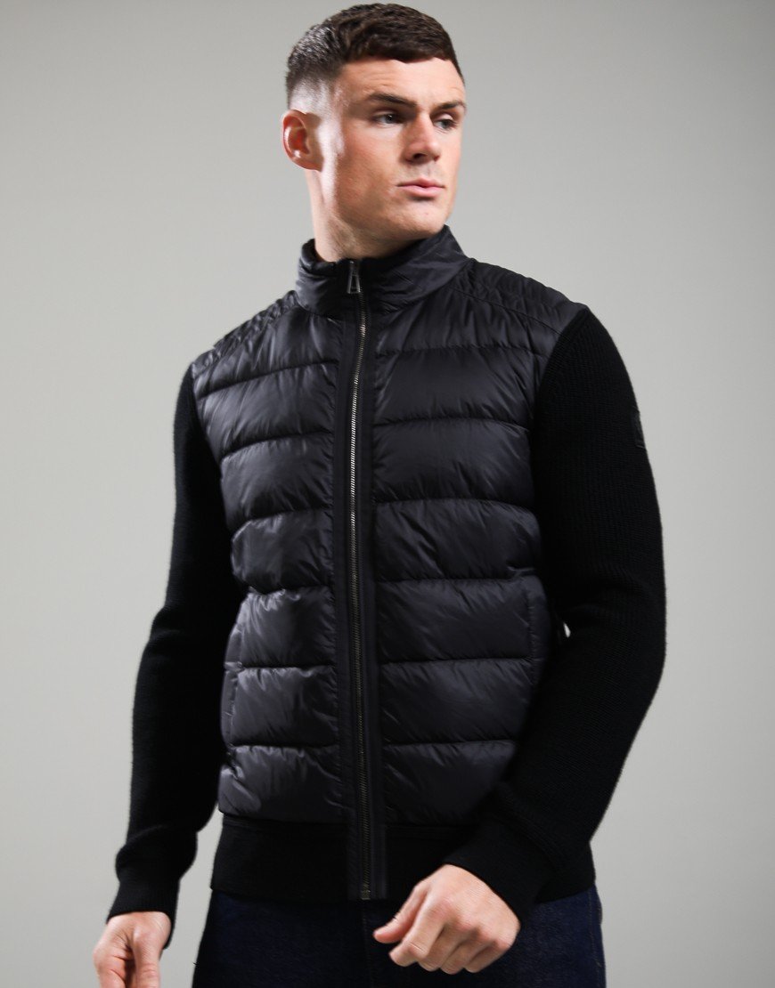 Belstaff Compound Cardigan Down Jacket Black