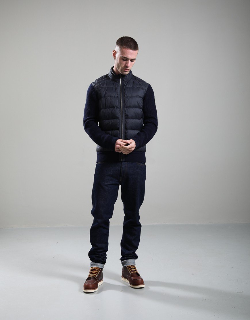 Belstaff Compound Cardigan Down Jacket Dark Ink