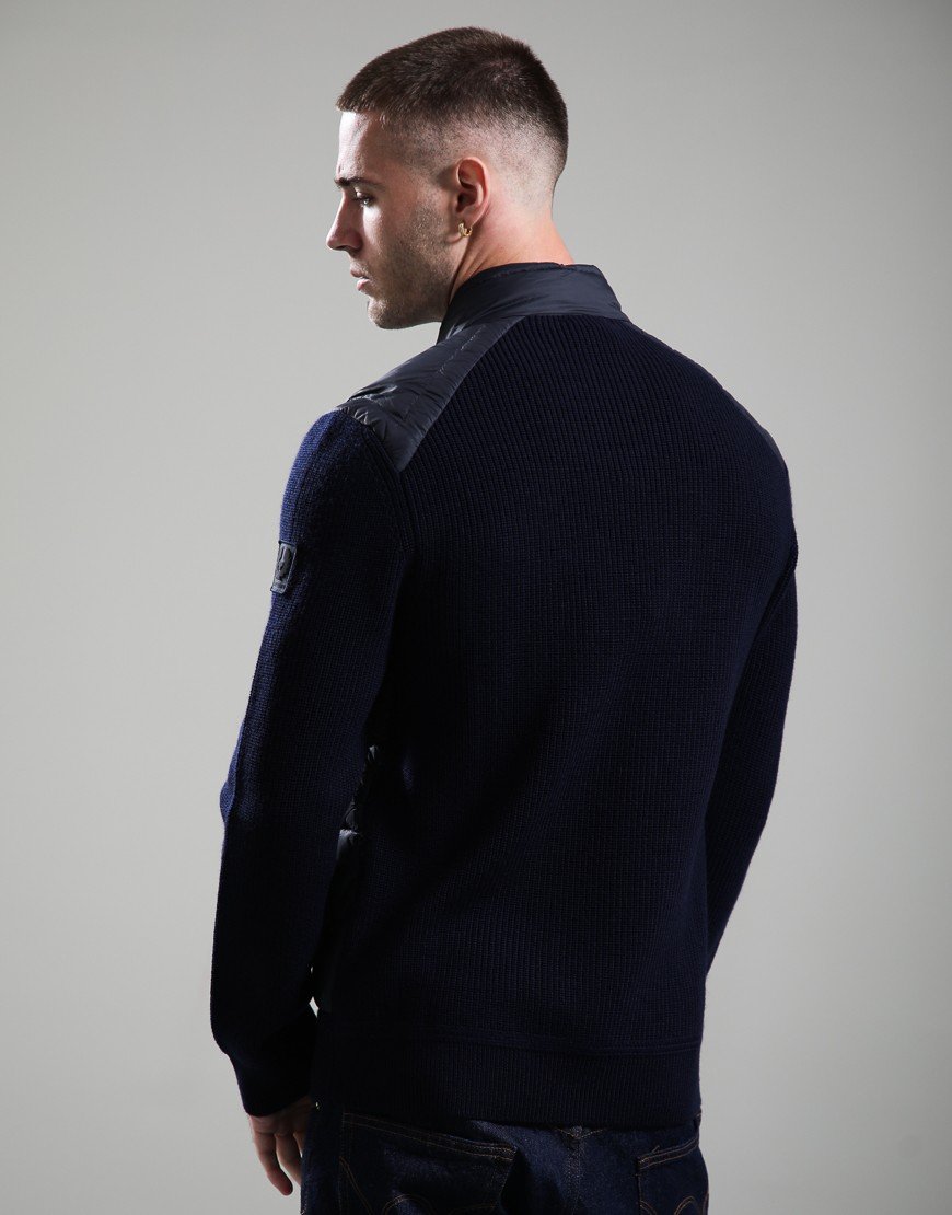 Belstaff Compound Cardigan Down Jacket Dark Ink