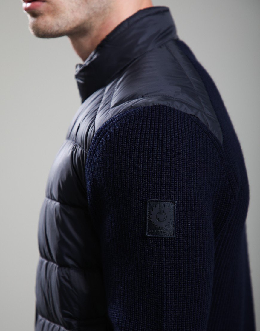 Belstaff Compound Cardigan Down Jacket Dark Ink