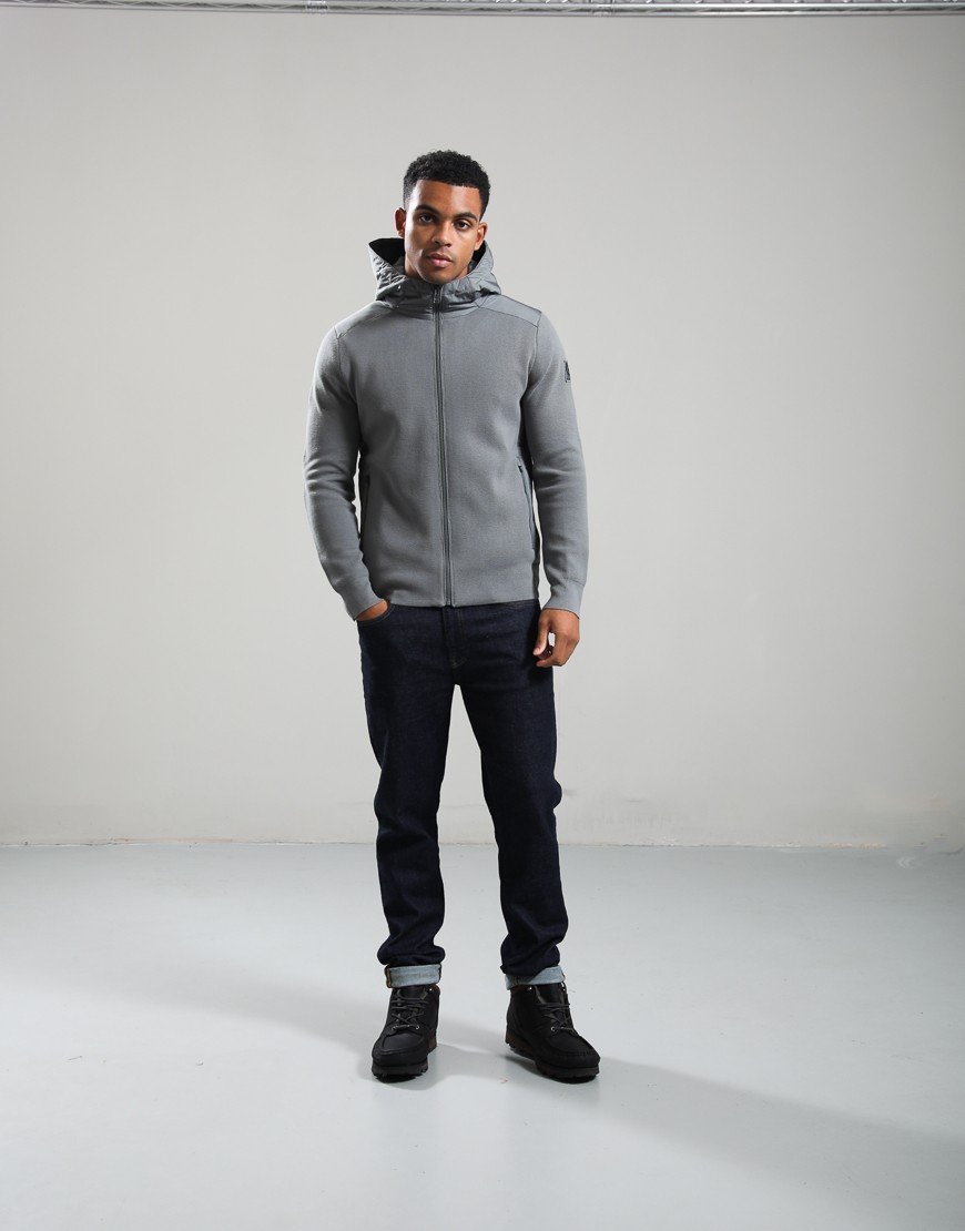 Belstaff Console Mixed Media Jacket Atlantic Grey