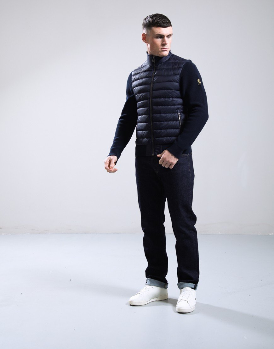 Belstaff Control Cardigan Dark Ink