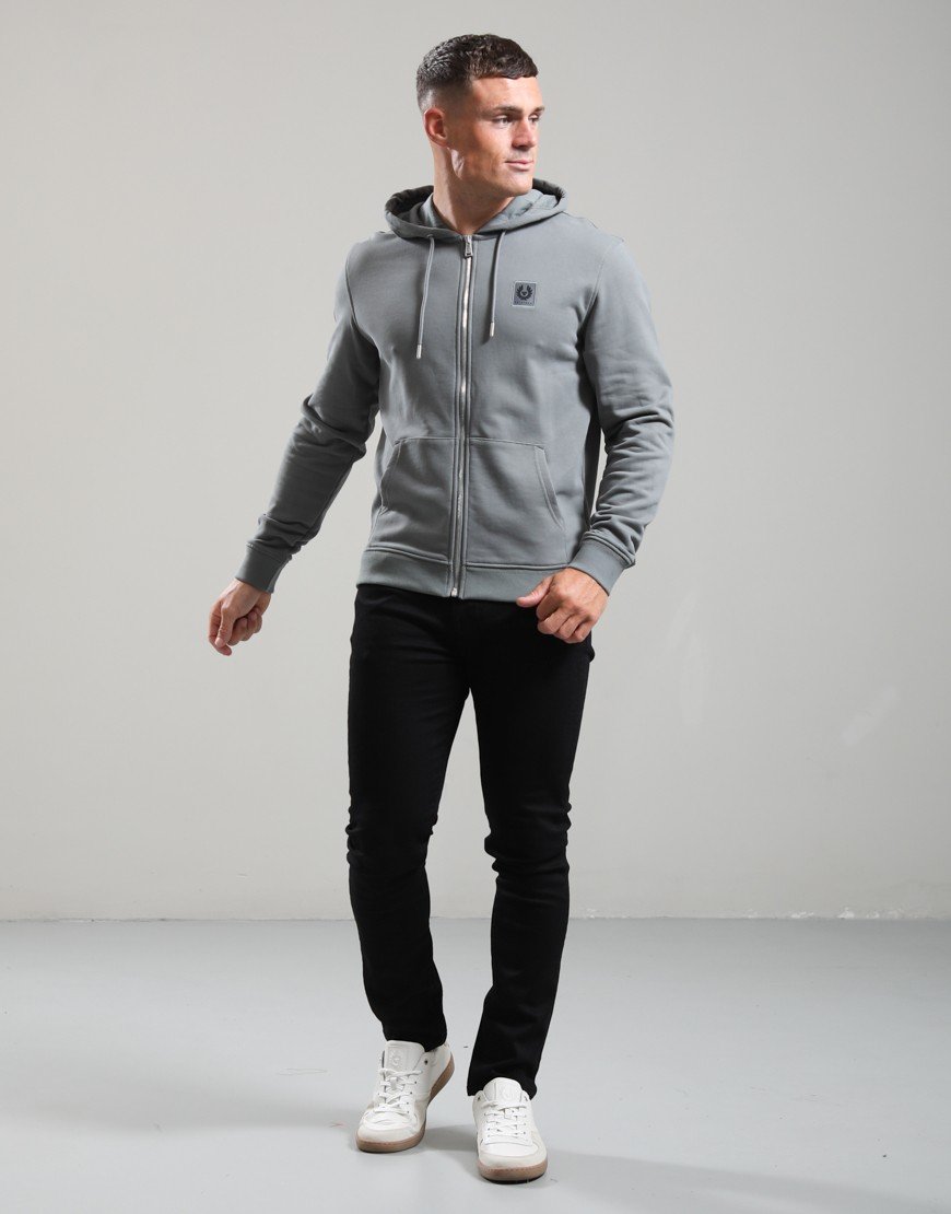 Belstaff Full Zip Hoodie Atlantic Grey