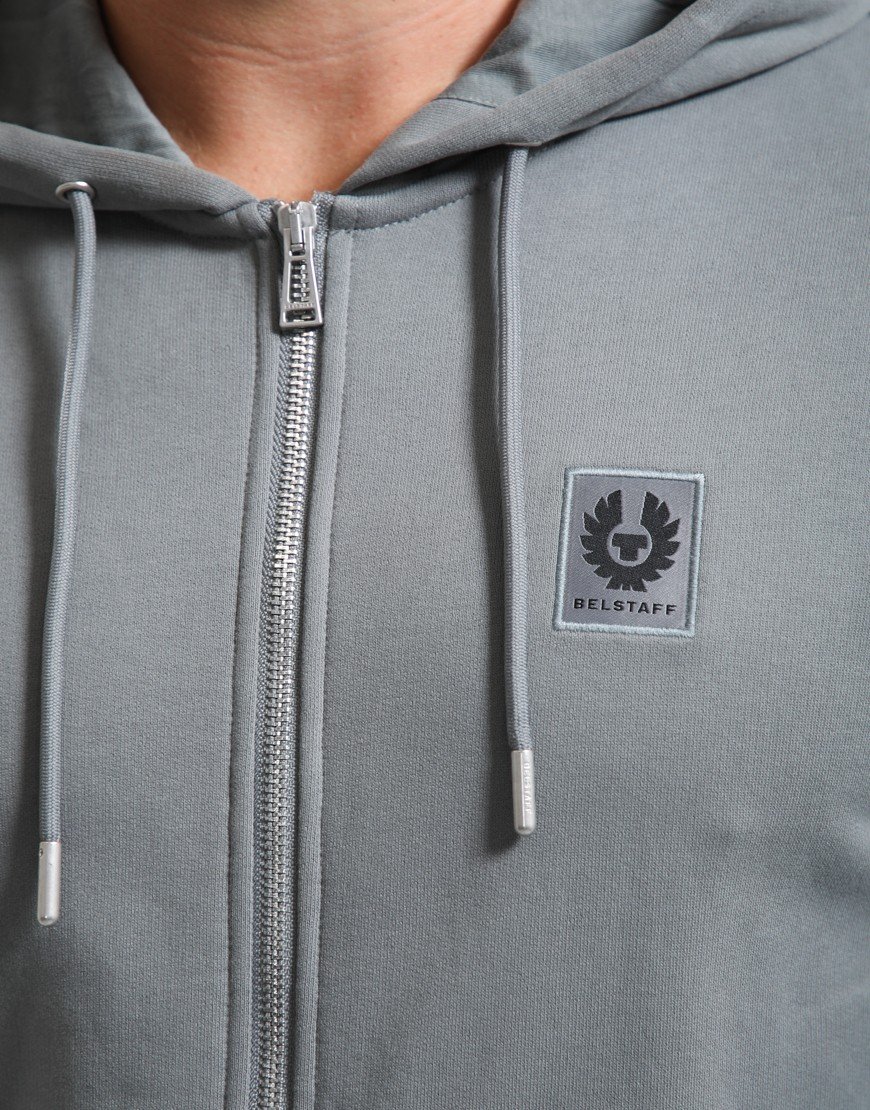 Belstaff Full Zip Hoodie Atlantic Grey
