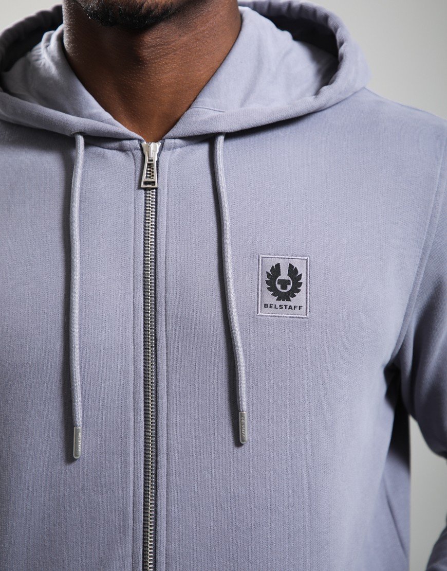 Belstaff Full Zip Hoodie Faded Indigo