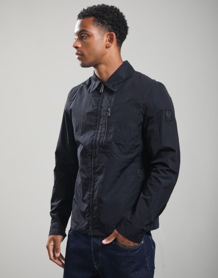 Belstaff Grid Overshirt Black