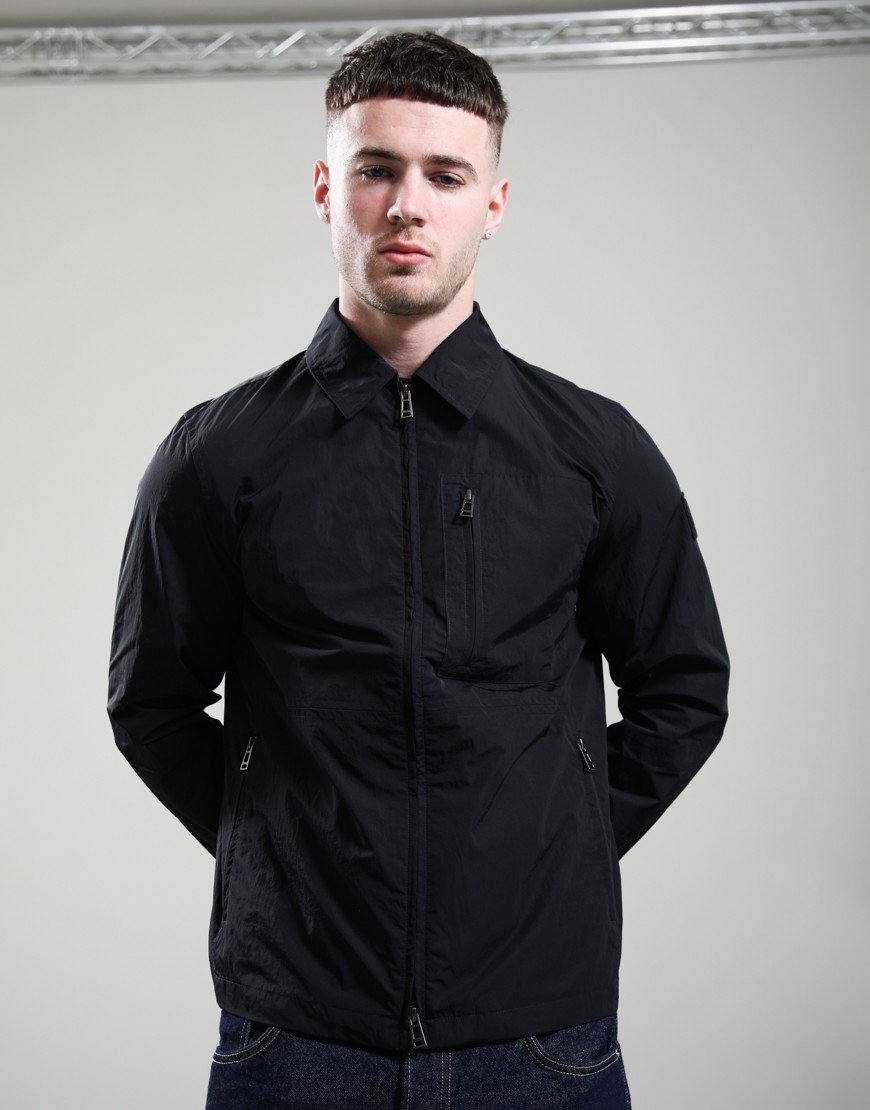 Belstaff Grid Overshirt Black