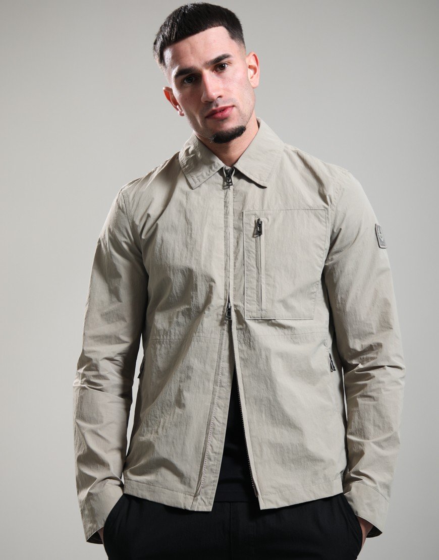 Belstaff Grid Overshirt Dark Sand