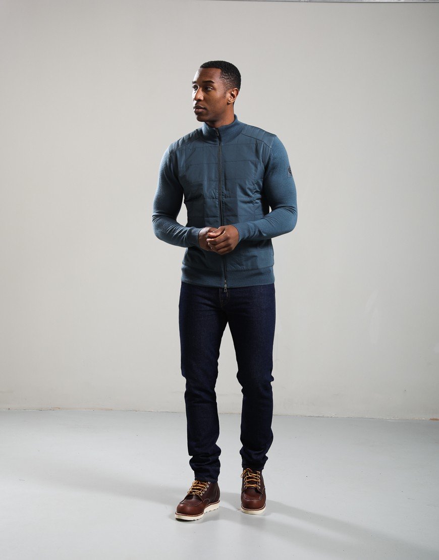 Belstaff Kelbrook Zip Cardigan Petrol