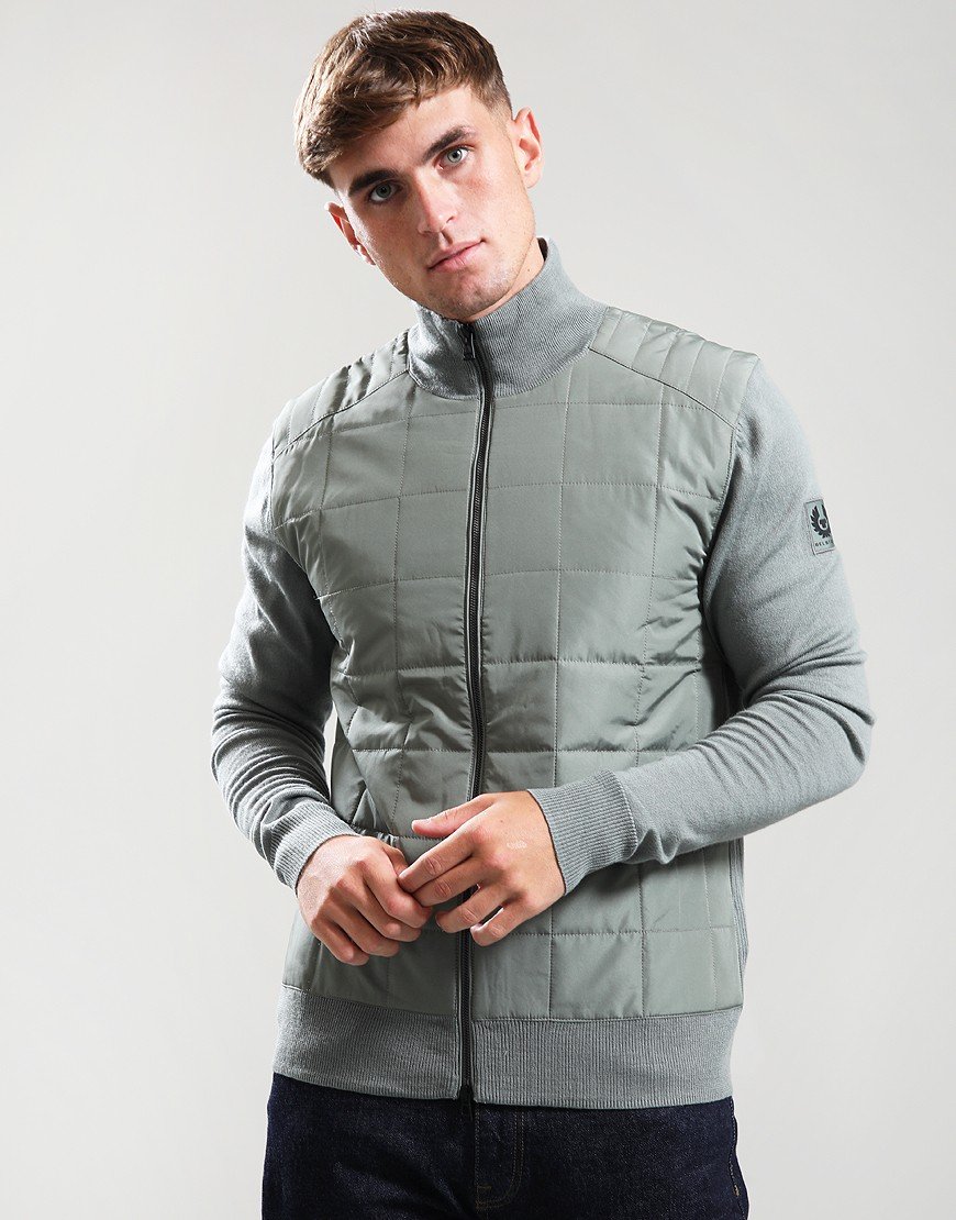 Belstaff Kelbrook Zip Cardigan  Sage Green