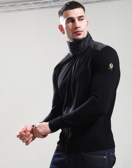 Belstaff Kelby Zip Cardigan Black