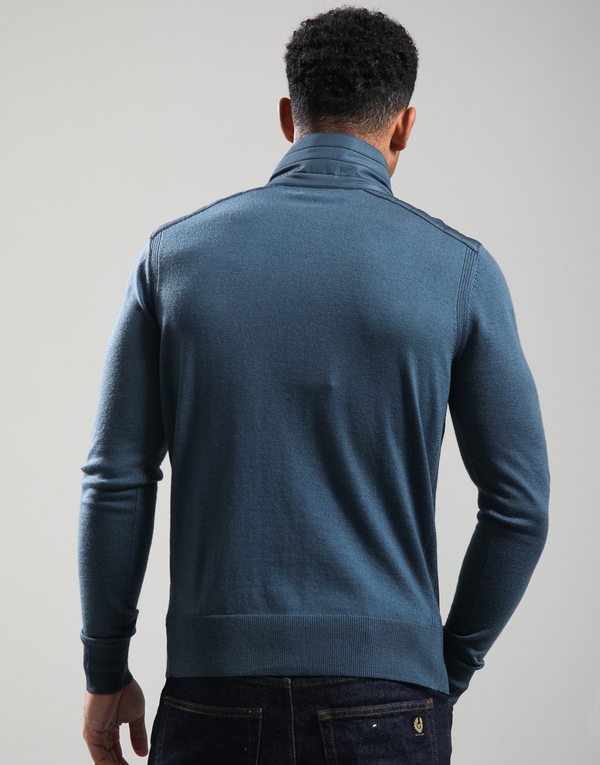 Belstaff Kelby Zip Cardigan Petrol