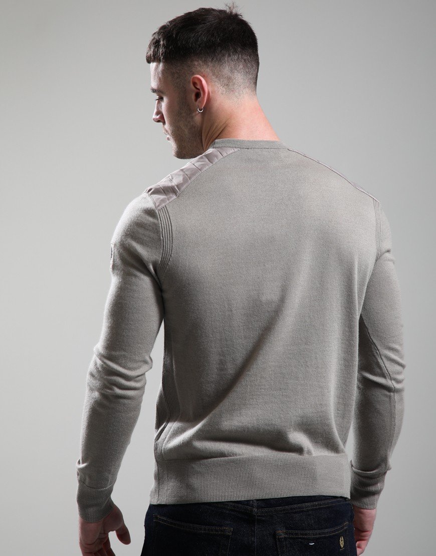 Belstaff Kerrigan Crew Neck Jumper Dark Sand