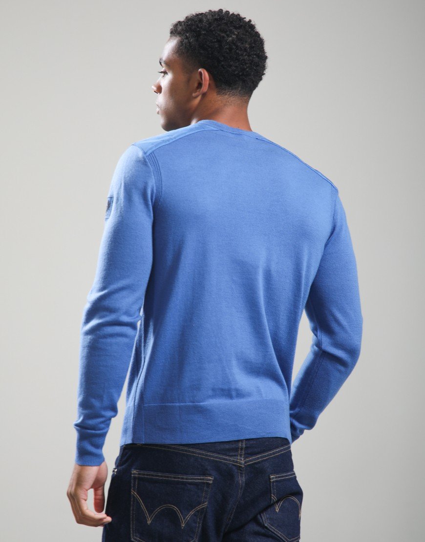 Belstaff Kerrigan Crew Neck Jumper Marine Blue