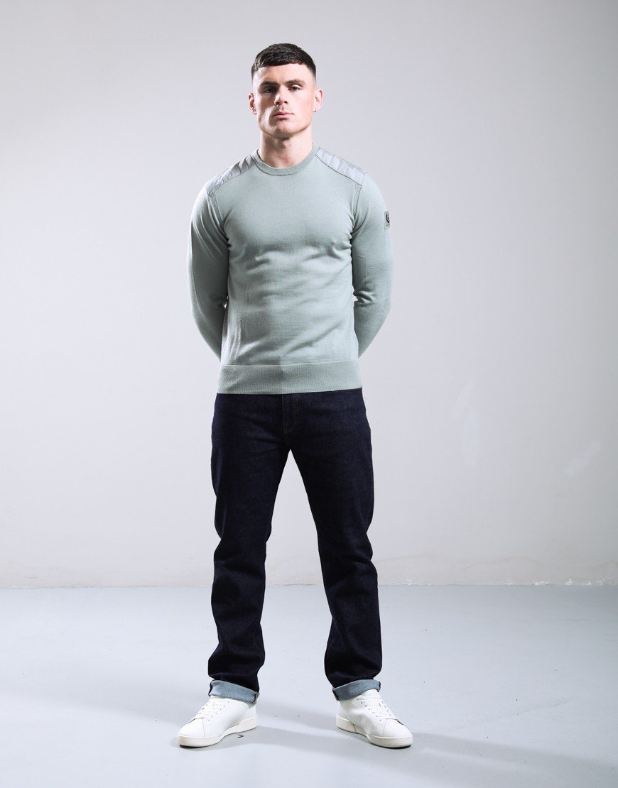 Belstaff Kerrigan Crew Neck Jumper Lichen