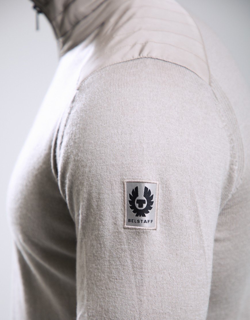 Belstaff Kilmington Quarter Zip Jumper Dark Sand