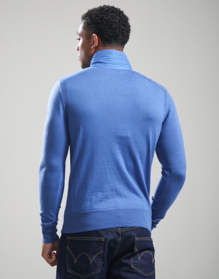 Belstaff Kilmington Quarter Zip Jumper Marine Blue