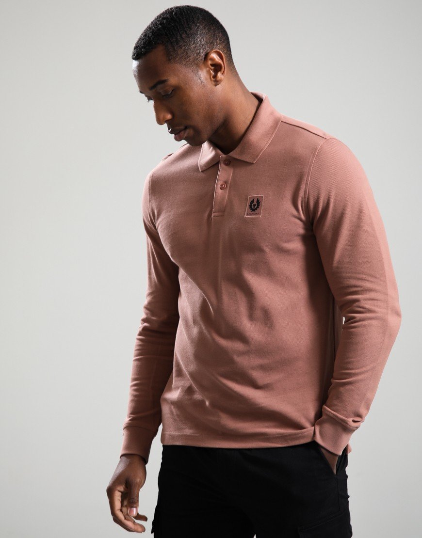 Belstaff Long Sleeved Polo Shirt Cedar Wood