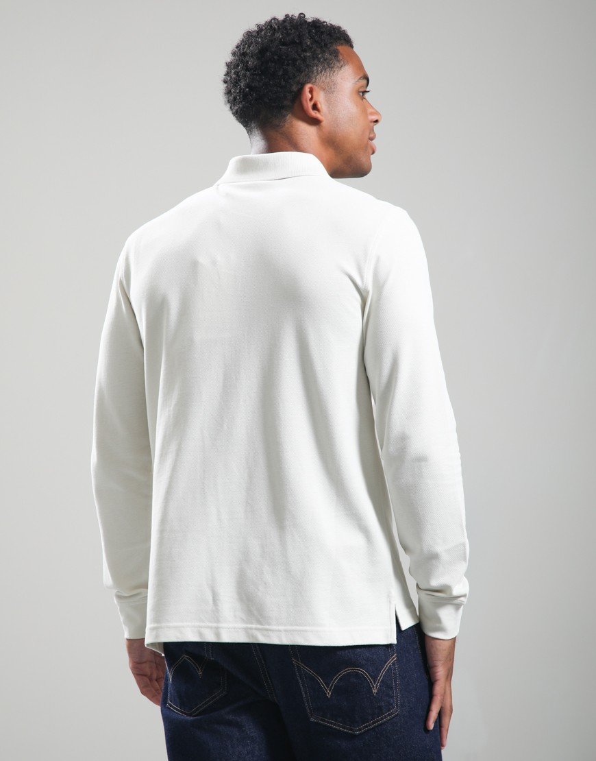 Belstaff Long Sleeved Polo Shirt Silver Birch