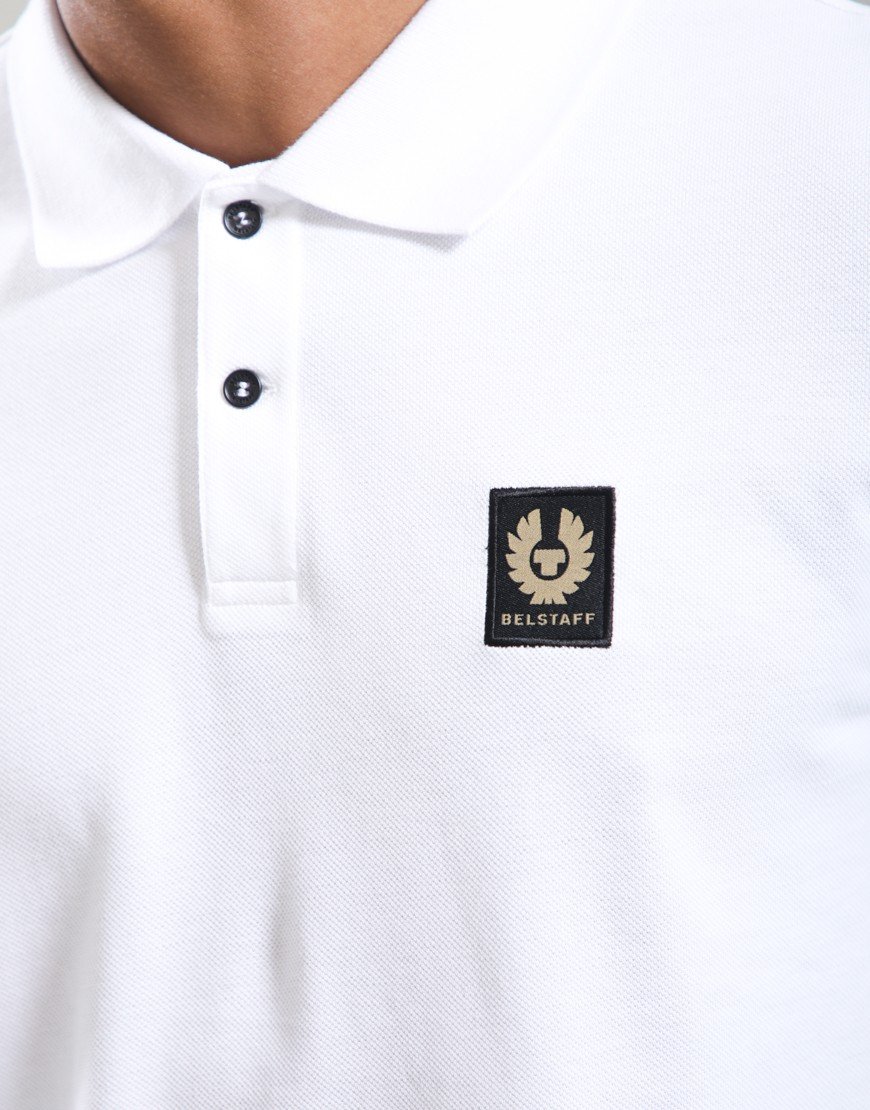 Belstaff Long Sleeve Essentials Polo Shirt White