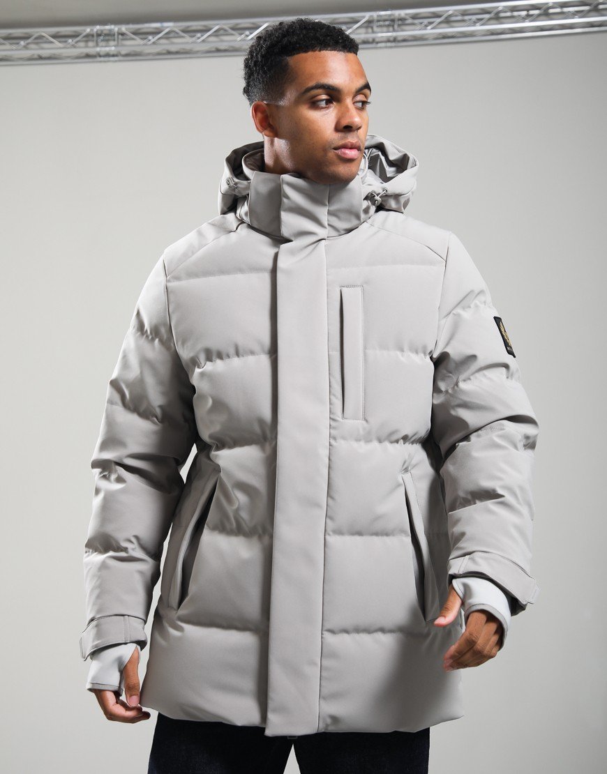 Belstaff Pendulum 3-layer Stretch Down Jacket Concrete