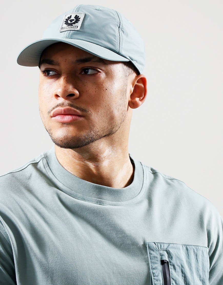 Belstaff Phoenix Logo Cap Steel Green Terraces Menswear