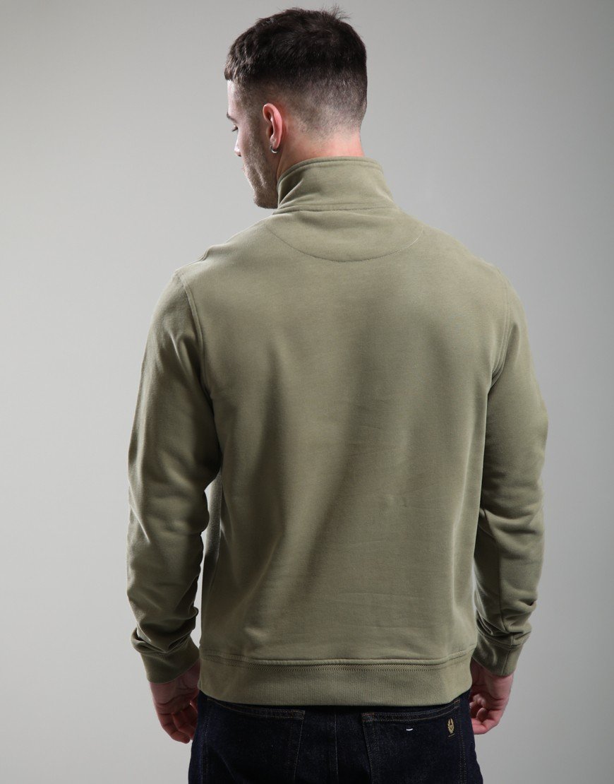 Belstaff Quarter Zip Sweatshirt Fatigue Green