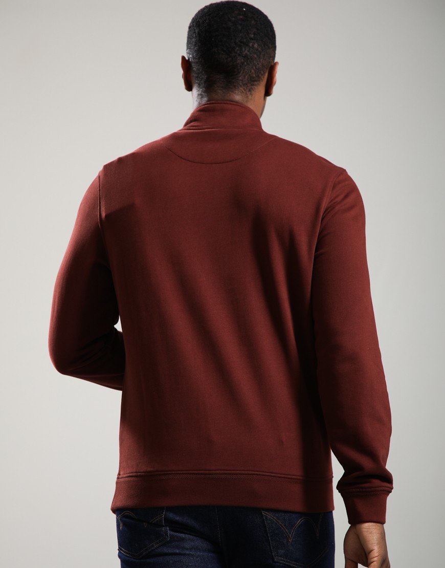 Belstaff Quarter Zip Sweatshirt Oxblood