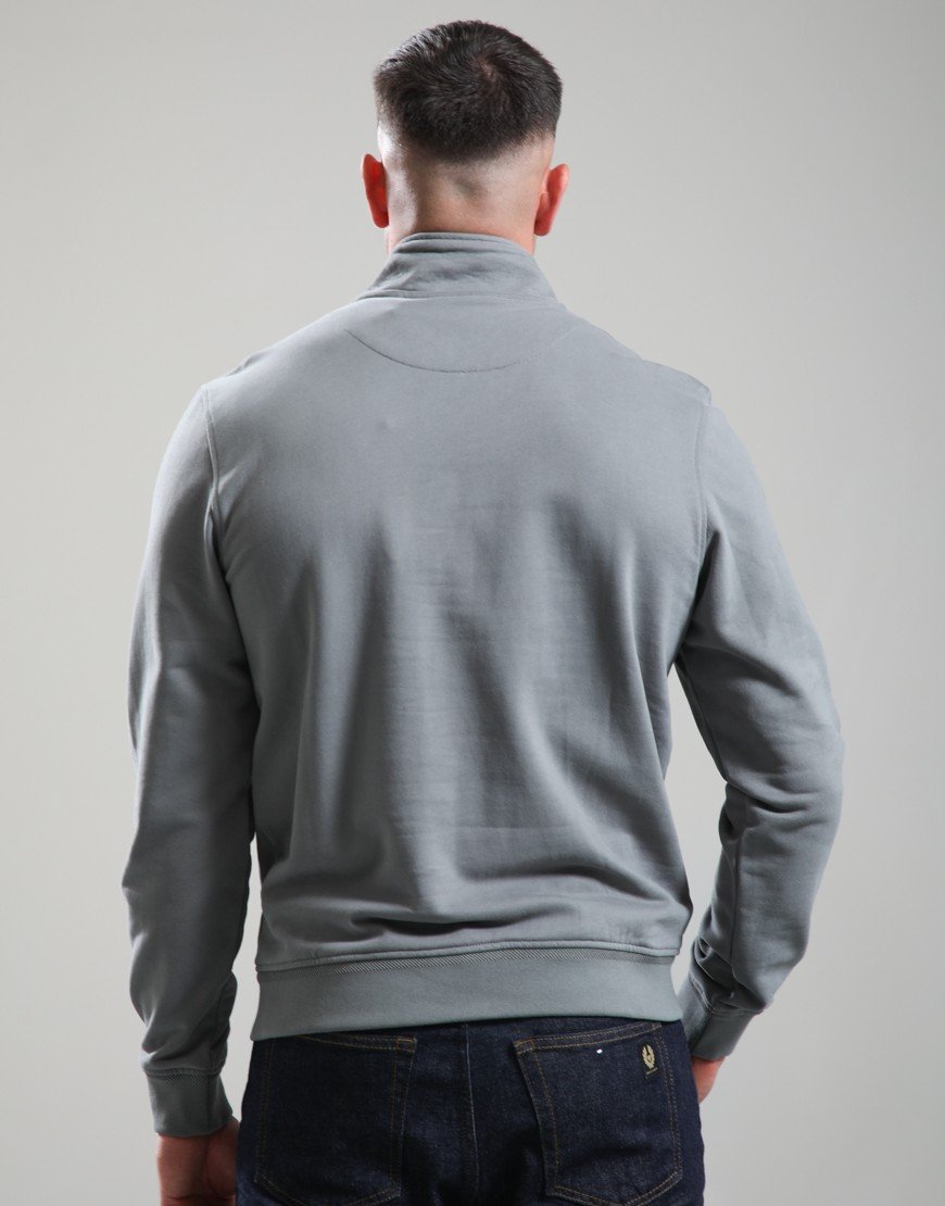 Belstaff Quarter Zip Sweatshirt Atlantic Grey