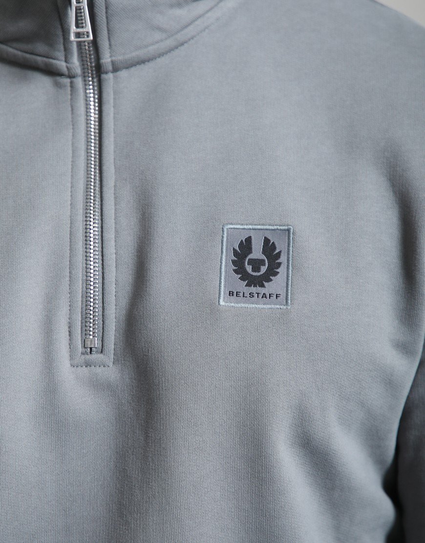 Belstaff Quarter Zip Sweatshirt Atlantic Grey