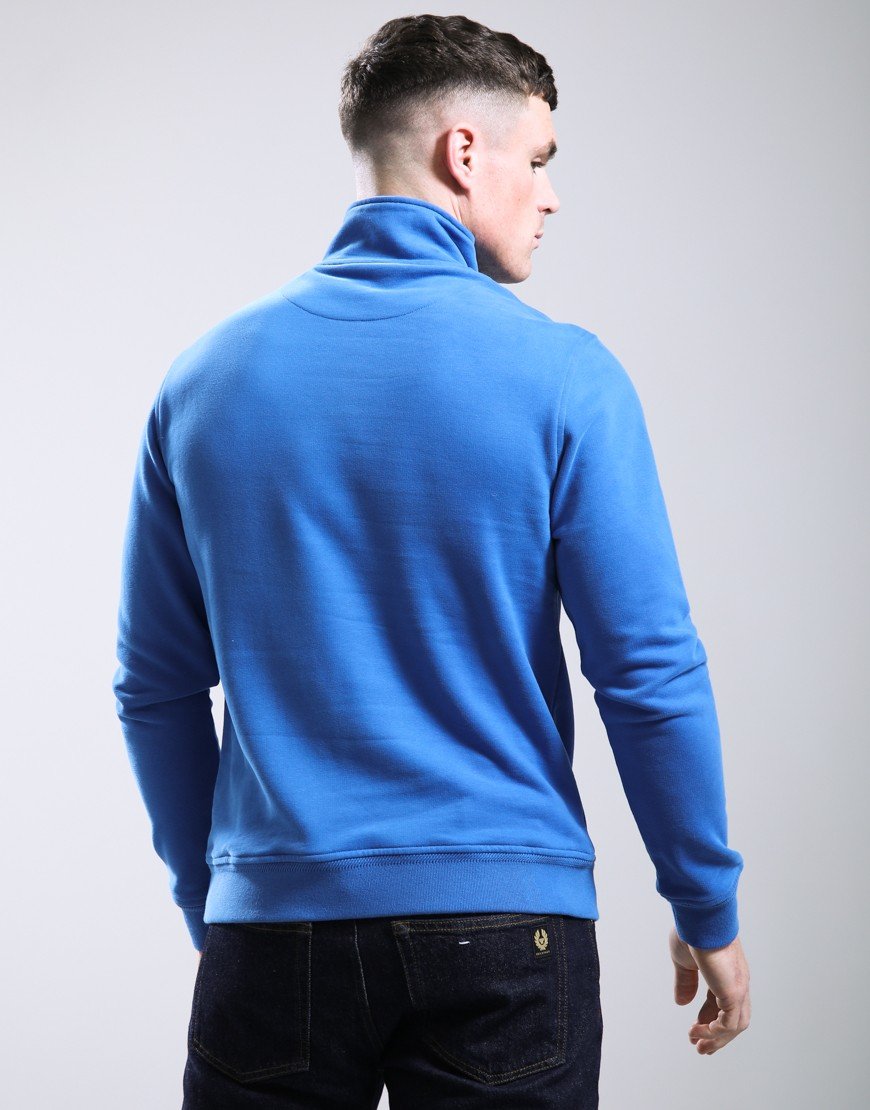 Belstaff Quarter Zip Sweatshirt Marine Blue