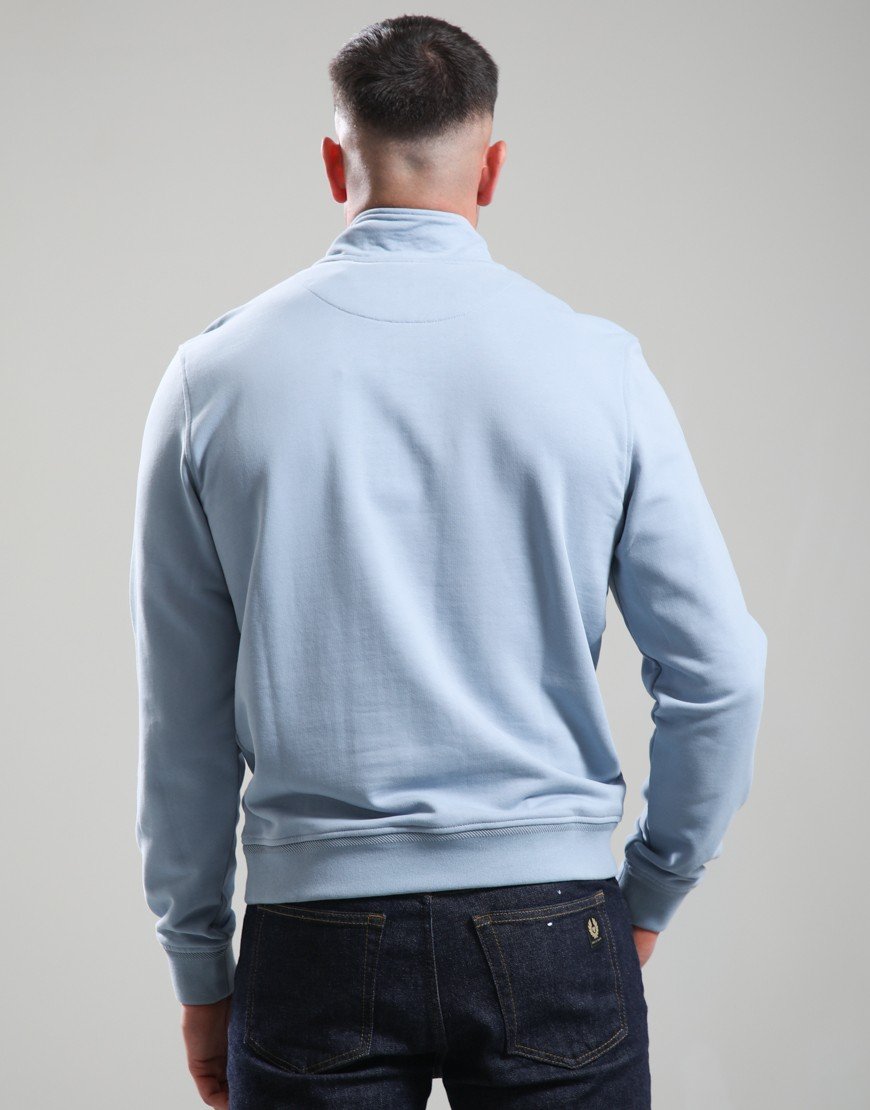 Belstaff Quarter Zip Sweatshirt Mist Blue