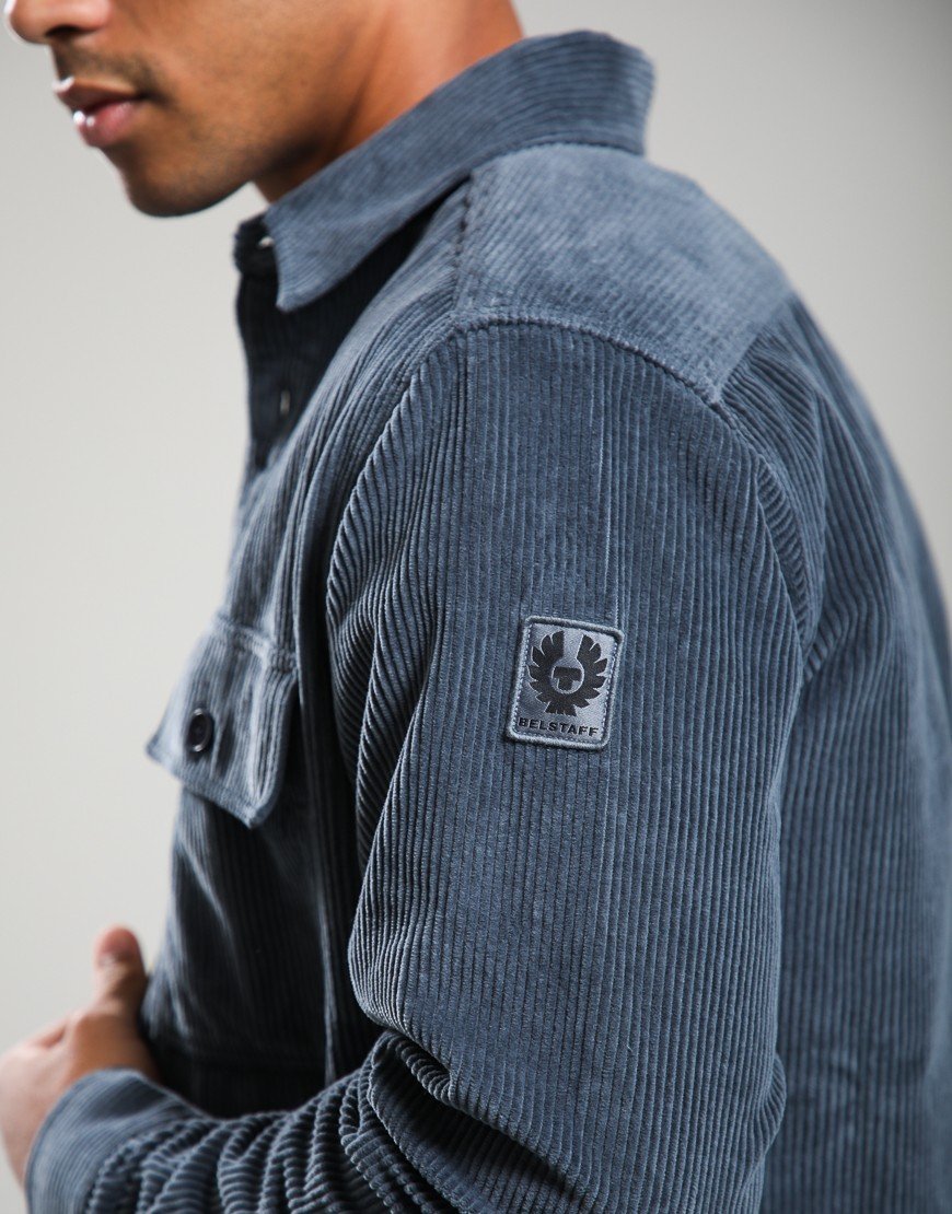 Belstaff Ravine Cotton Corduroy Shirt Petrol