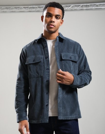 Belstaff Ravine Cotton Corduroy Shirt Petrol